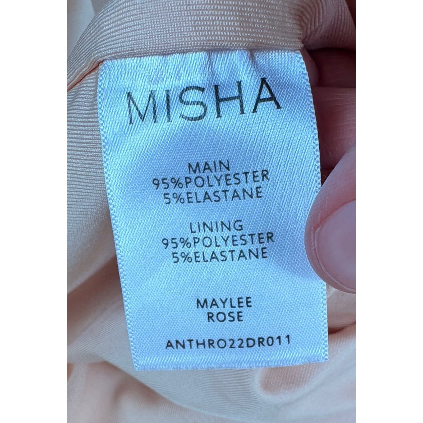 Misha Nwt $335 Women’s Maylee Sleeveless Evening Gown Size L Peach R9 — image 5 of 8
